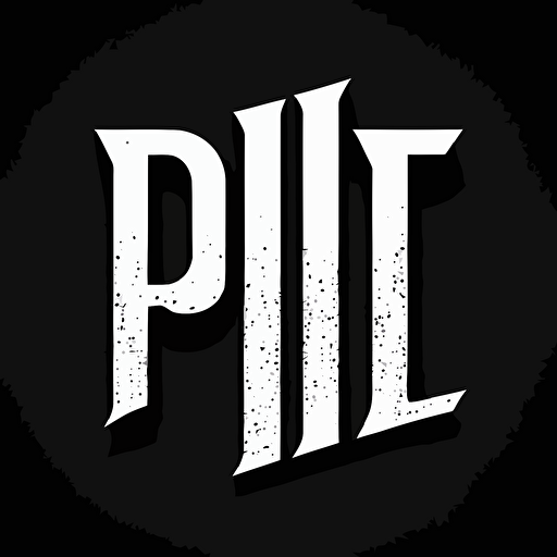 a black and white wordmark personal logo for the word Pit, simple, vector, no shading details