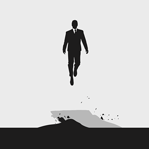 by Axel Vervoordt，vector illustration, minimalist illustrator, silhouette of a person Enthusiastic and attractive young mans，surrealism, Gravity-defying,Weightless