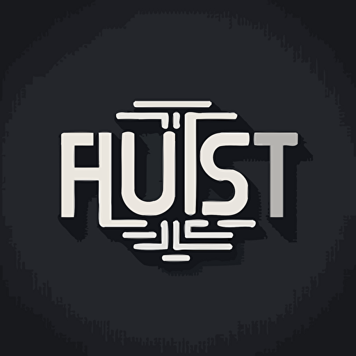 professional simplistic logo designed around the word FLUSH built out of plumbing pipes, minimalisitic, vector