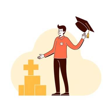 a man graduating from college