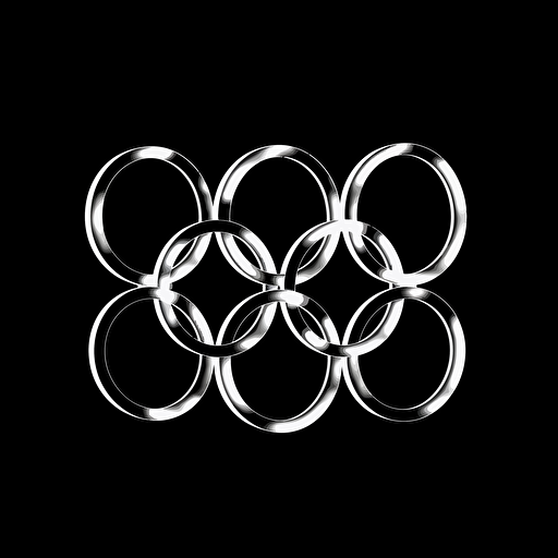 A lettermark of letters OPC the letters OPC must be the same size and no other letter should be visible, logo for olympic game in a big sport field, eycatching black and white, vector, simple