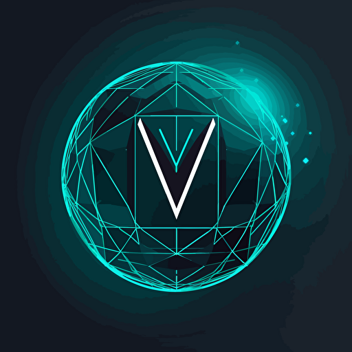 Create simple and elegant vector logo for a metaverse with 7 and W letters