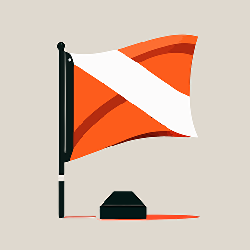 A communication flag, simple, vector, minimalist
