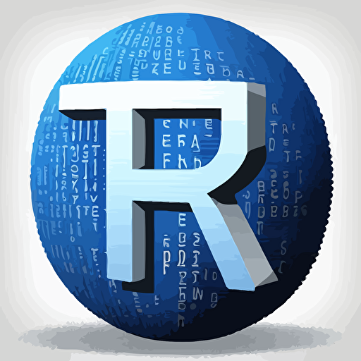 textual logo with the letters "F", "R","E" and "D" in sequence, monospaced programming font, vector, color blue, white background