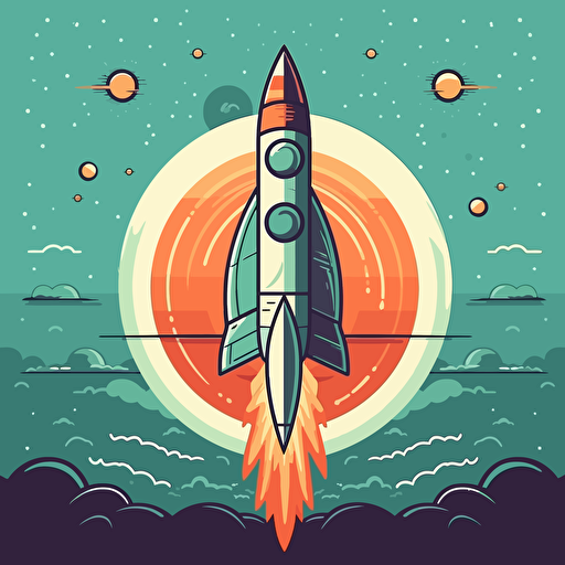 space rocket vector art