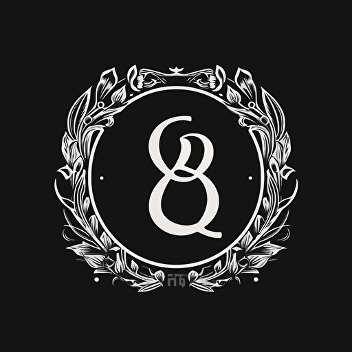 a lettermark of letter 8, logo, serif font, vector,
