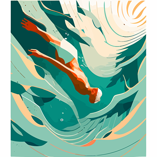 Swimmer By Grant Riven Yun, Grant Riven style, neo