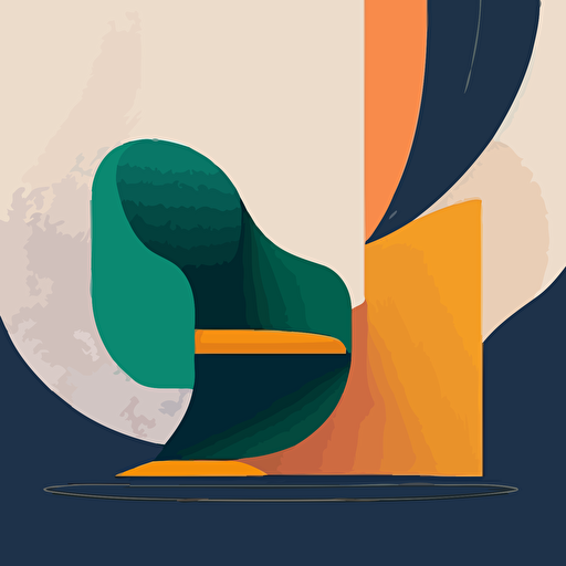 minimalist vector illustration symbolising psychotherapy using only the colors butterscotch, light orange and midnight green aspect ratio 16:9