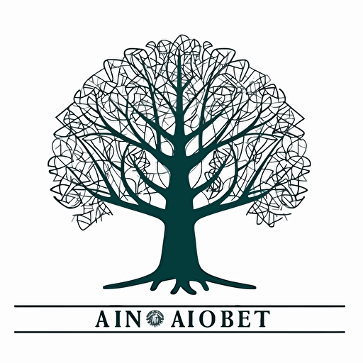 logo for AI interest group, sticker, vector art, flat color