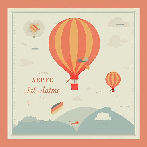 Birth Announcement Card, A7, vector, no text