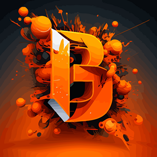 vector with the letters "J" for young people, with orange