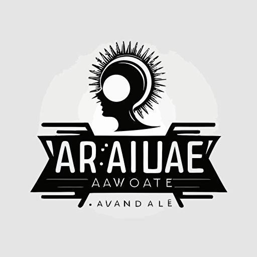 a simple logo for "Adaptive Retail" a online shop that sells on trend items, black, white background, vector