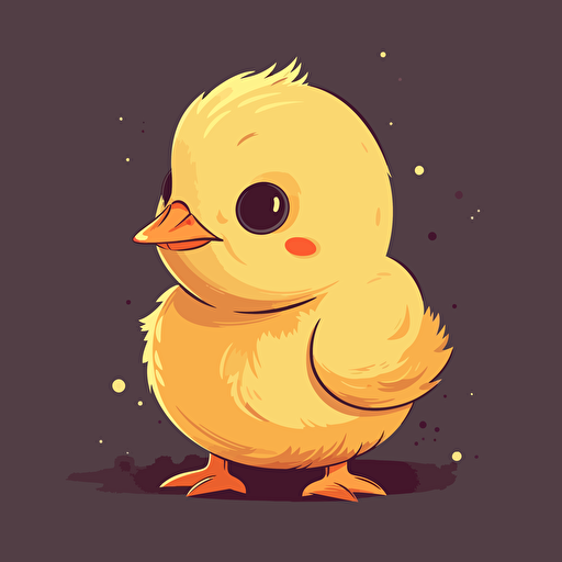 a cute chick, vector, a simple drawing, q 2