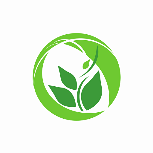 Simple vector logo, diet company, solid white background. –no text