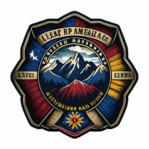 a vector logo design for a community paramedic program. The design should include the star of life, the Colorado flag, pikes peak mountain, and Colorado Springs skyline