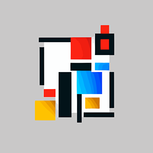 a logo for a technology company, simple, vector, symbol, De Stijl