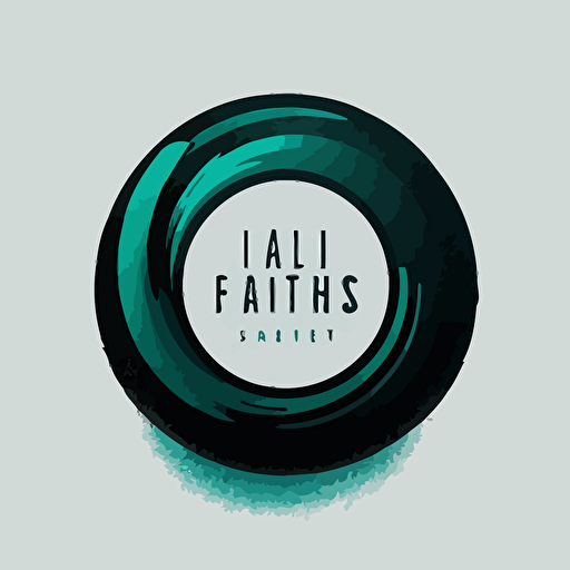 Logo design, No letters include, vector, Modern look, smart Hand watch style, minimalist, round shape, logo make using colours of black, dark teal.