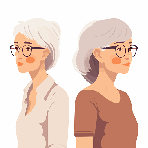 2d vector animation women in menopause