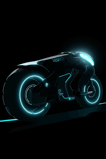 tron legacy motor bike, minimalistic vector,