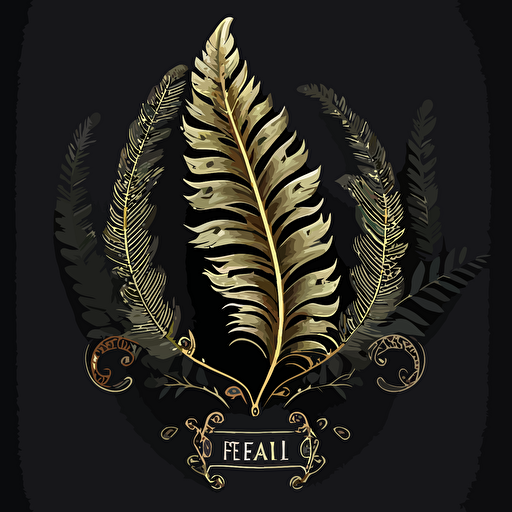 fern, feather, jewelry, as a vector logo