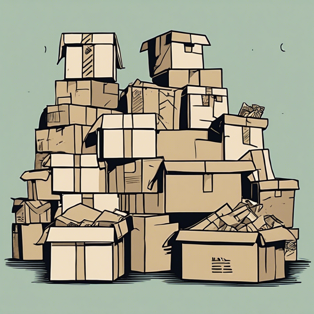 a pile of boxes