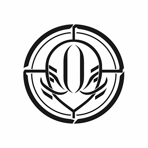 monogram iconic logo of Quotela , black vector on white background