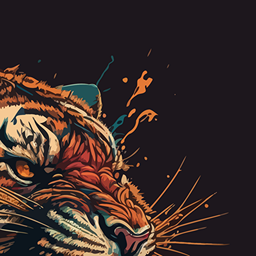 angry tiger vector art
