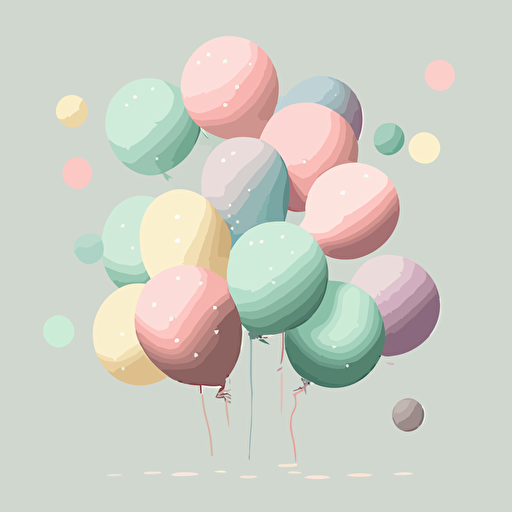 pastel balloons, vector