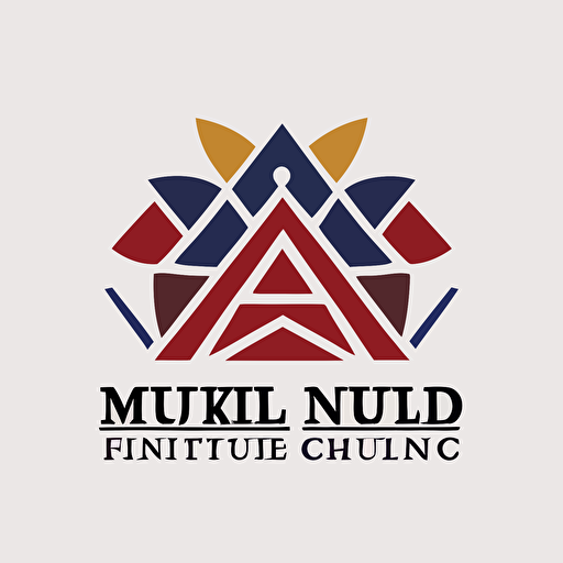 a vector logo with white background for 'multi-ethnic studies' in the style of Paul Rand