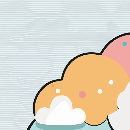 cute cloud kawaii style, vector clipart
