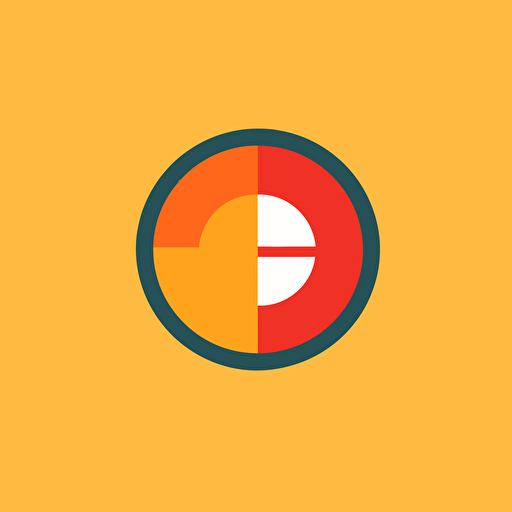 a flat vector logo for an electric vehicle brand, sun-powered, minimal, by Paul Rand