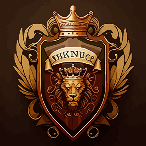 king soccer shield, vector art