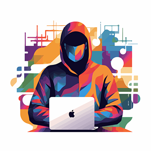 web developer, vector based, white background, no face