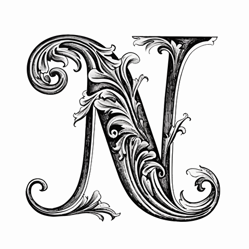vector image of a letter T and letter M simple black script
