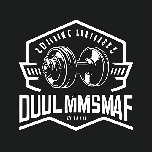 Dumbell gym logo, Vector logo
