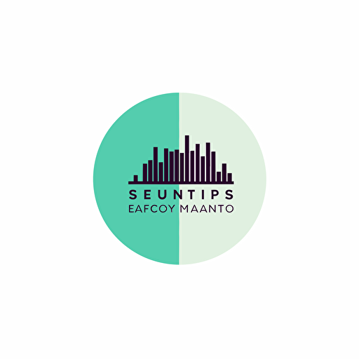 a logo for an economic analysis company. Bottom text. minimalistic. vector