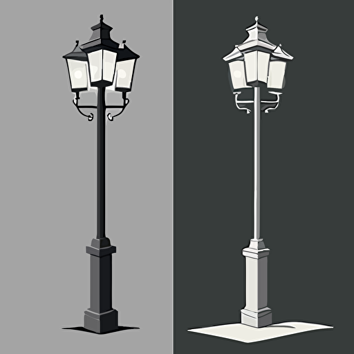 2d vector of street lighting pole