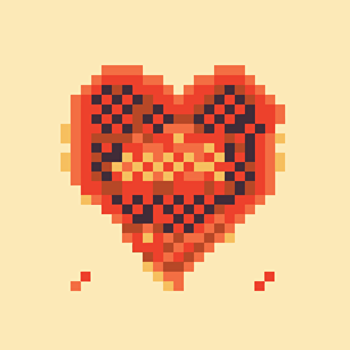 pixel heart from zelda, minimal, vector, flat, 2d,