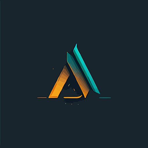 simple logo design of letter “A”, flat 2d, vector, company logo, minimalistic