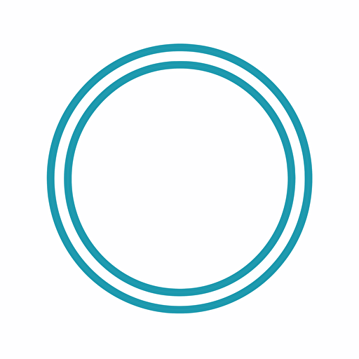 Vector drawing, a simple blue border, hollow in the middle