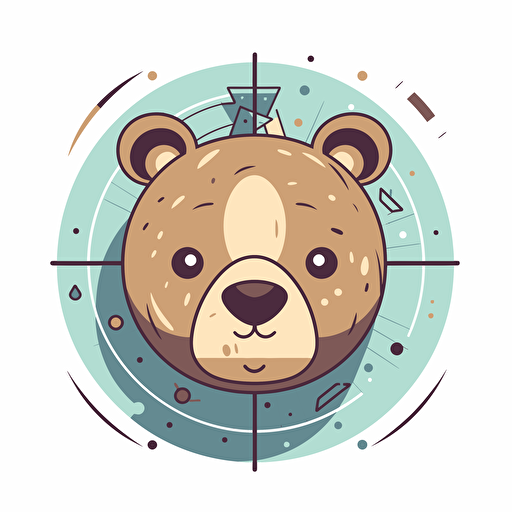 a target for cuddles cute, 2d, vector, design, white background