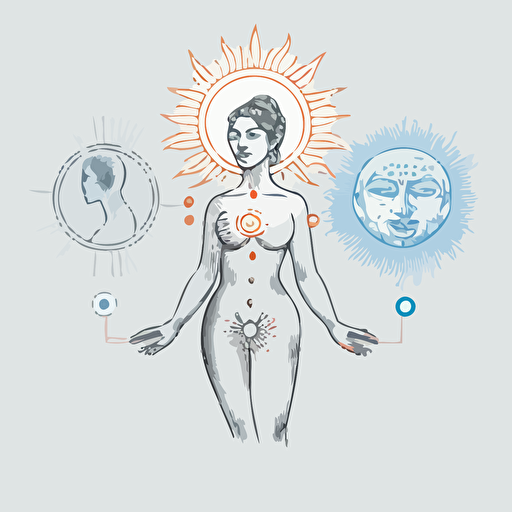 nadi chakra subtle body bliss anatomy sattvic wisdom sun moon masculine feminine energy principles asana shankara upanishad veda meditation isometric hand drawn sketches line drawing illustration vector thue-morse network river system