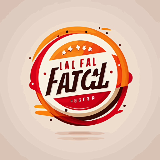 design logo cercle for fast food simple, vectoriel, 4h, hd