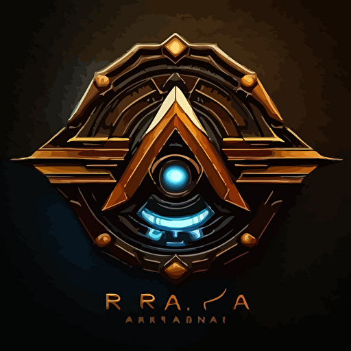 RA , futuristic logo, simple 2D vector, educational purpose, online portal