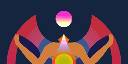 sattvic sun moon balance feminine masculine vector illustration guru sakshat guru devo