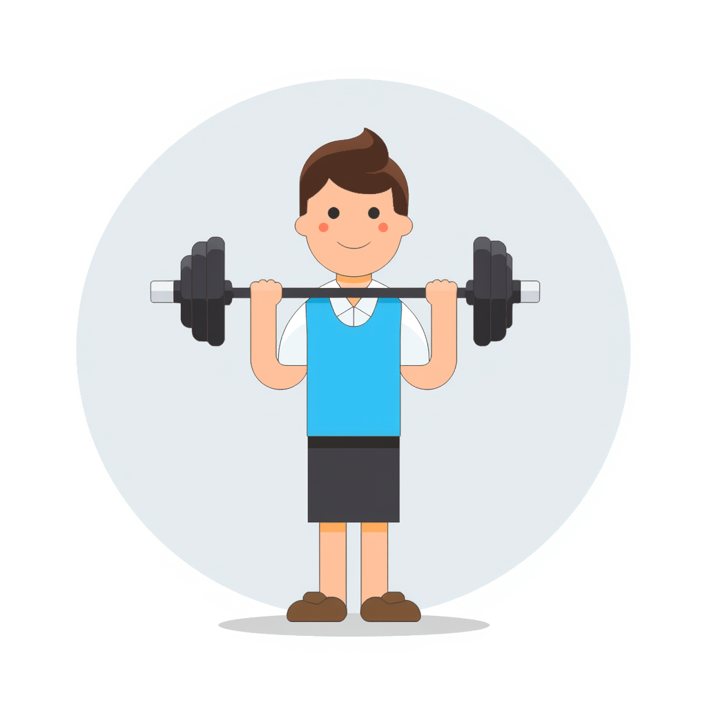 a man lifting weights