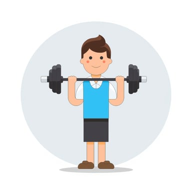 a man lifting weights