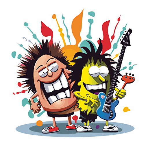 Ween American rock band vector white bg happy