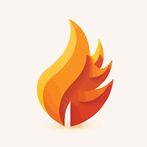 vector fire icon, simple