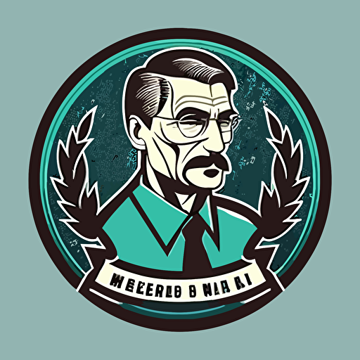 an emblem for a teacher group, vector, simple